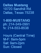 Dallas Mustang 10720 Sandhill Road, Dallas Texas 75238